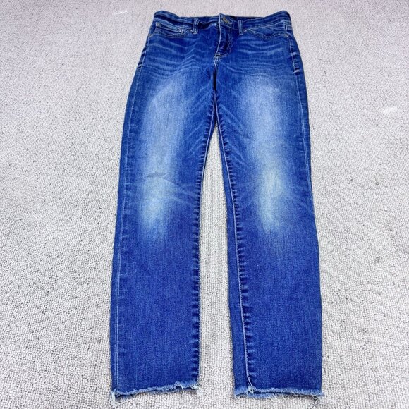 Lucky Brand Jeans Ava Crop Blue Pockets Women’s Size 4 - Picture 1 of 12